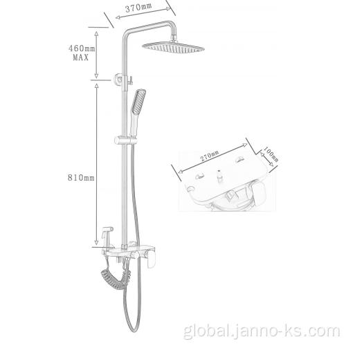 Stainless Steel Shower Bathroom Shower Faucet Shower With Airbrush Mixer Factory